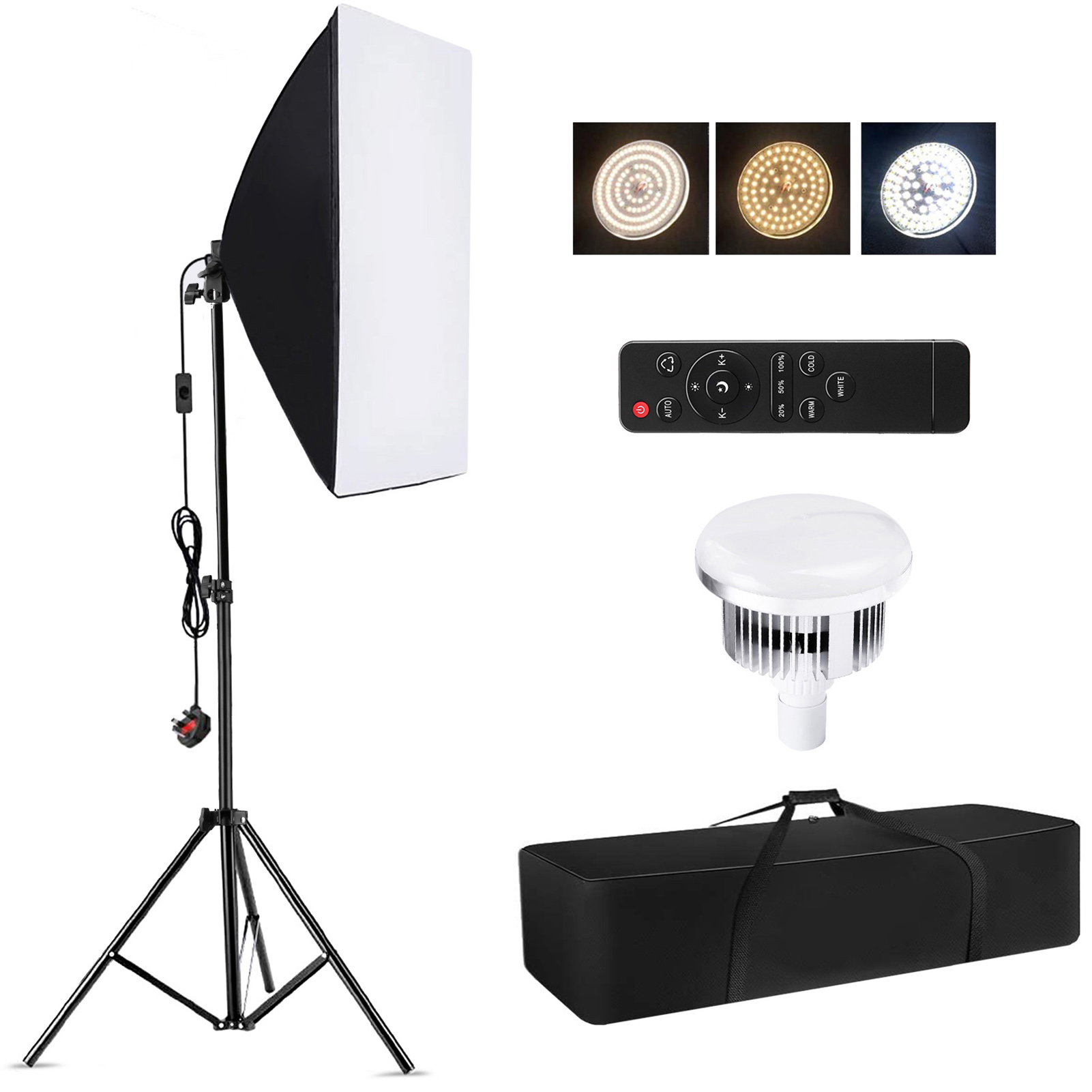 Photography Lighting Color - Camnoon Studio Fotografie-Lichtset Softbox-Beleuchtungsset mit 85W