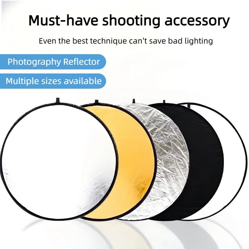 Portrait Photography With Lighting - 2-in-1 Doppelseitiger Gold-Silber-Reflektor Tragbares Faltbares Lichtpanel
