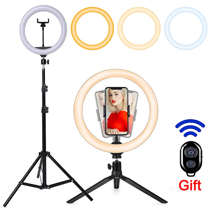 Photography Lighting Color - 16/26/33 cm LED-Selfie-Ringbeleuchtung, dimmbar, fotografisch, mit