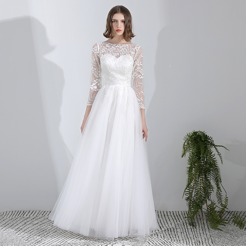 Photography Natural Lighting Basics - Französisches Elegantes Hochzeitskleid Neues Brautkleid Schlichtes