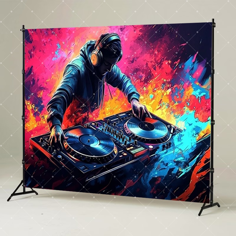 Hip-Hop-Musik, DJ-Party-Dekora – Photography Lighting Backdrop Bewertung und Preis